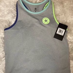 Girls Converse Xl tank. Gray. Racer back. NWT